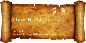 Flock Miklós névjegykártya