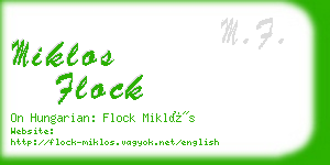 miklos flock business card